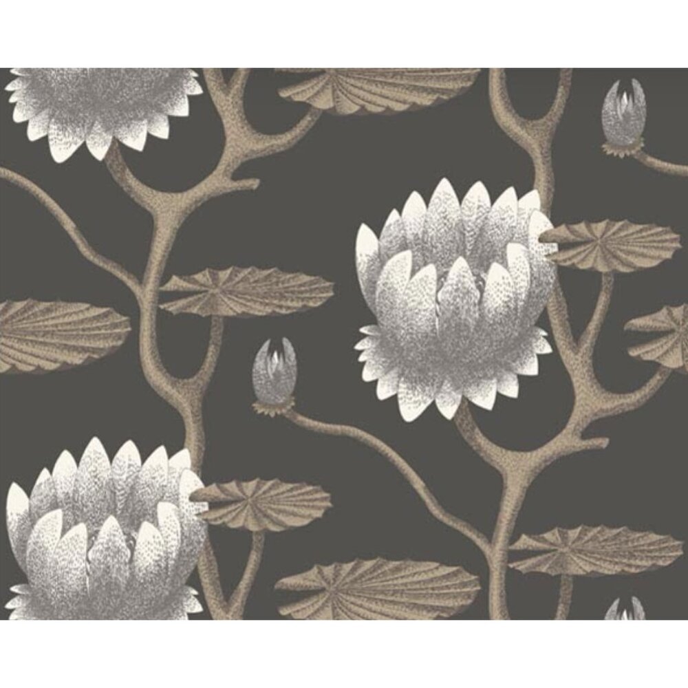 New Cole & Son Summer Lily Wallpaper Black Wht Gold 95/4026 A035 10.05m x 68.6cm